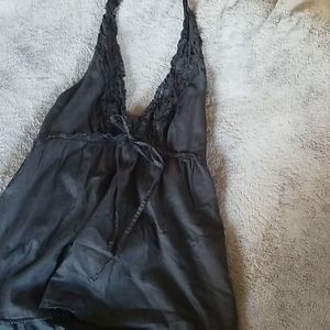 Black cotten halter top